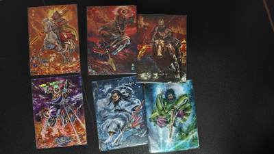 玉楼春卡牌第一期 - 燎原封神 胡子怪兽 散卡 6张 