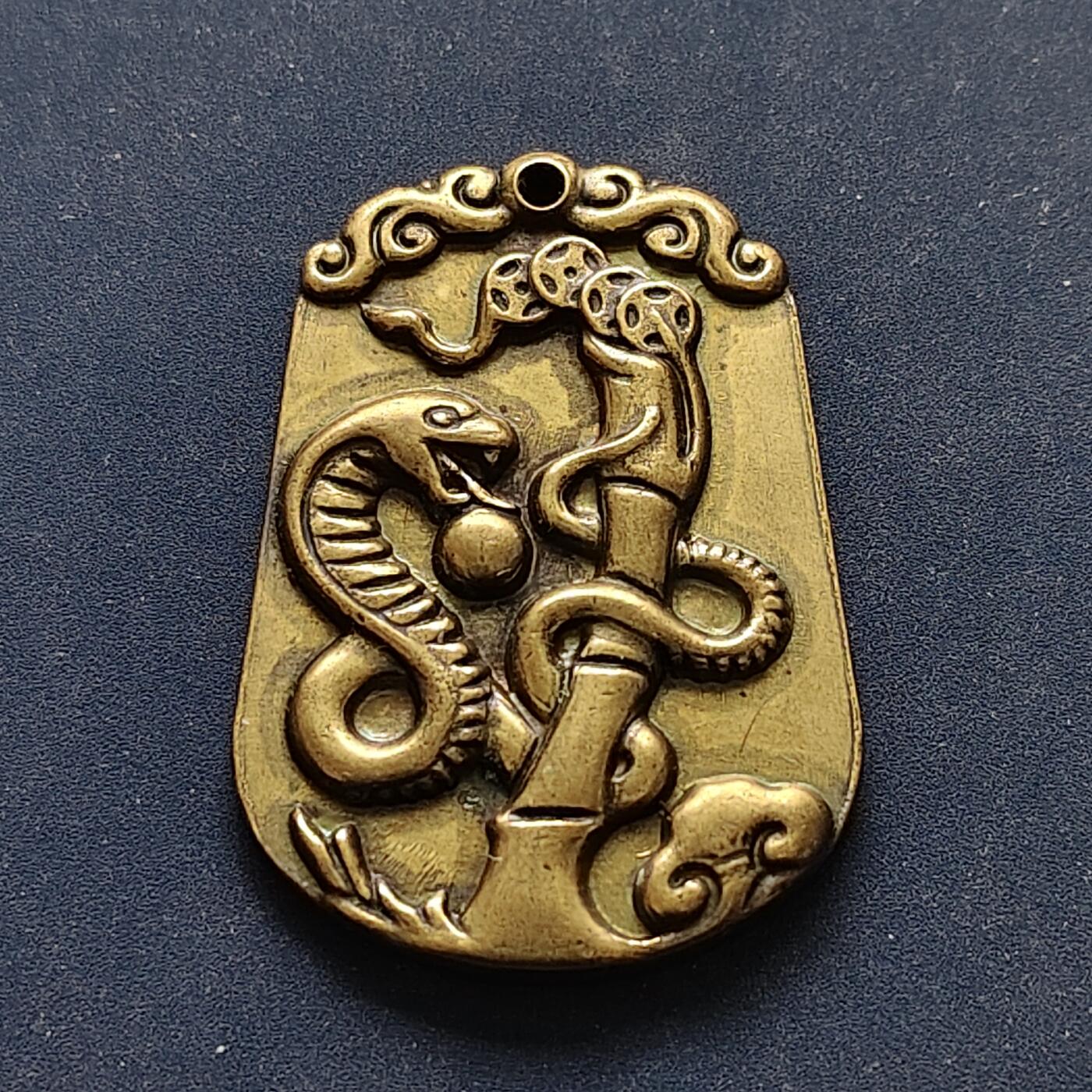 【全场包邮】纯粹捡漏拍496场-持续更新中 【杂件】蛇年生肖铜牌