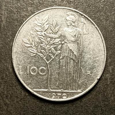 逸泉钱币2026A第五场A各国纸币沙俄散币纪念币系列A702-882 - 828 意大利100里拉种植女神