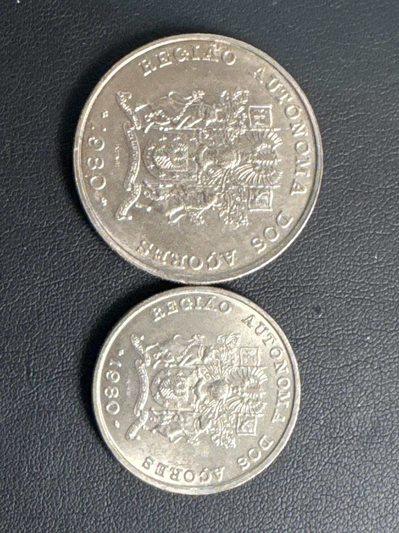 ❤️【币观天下】❤️ 第340期钱币拍卖- 2026.1.23周五晚上6点半场-长期征集拍品 亚速尔1980年25+100两枚一套