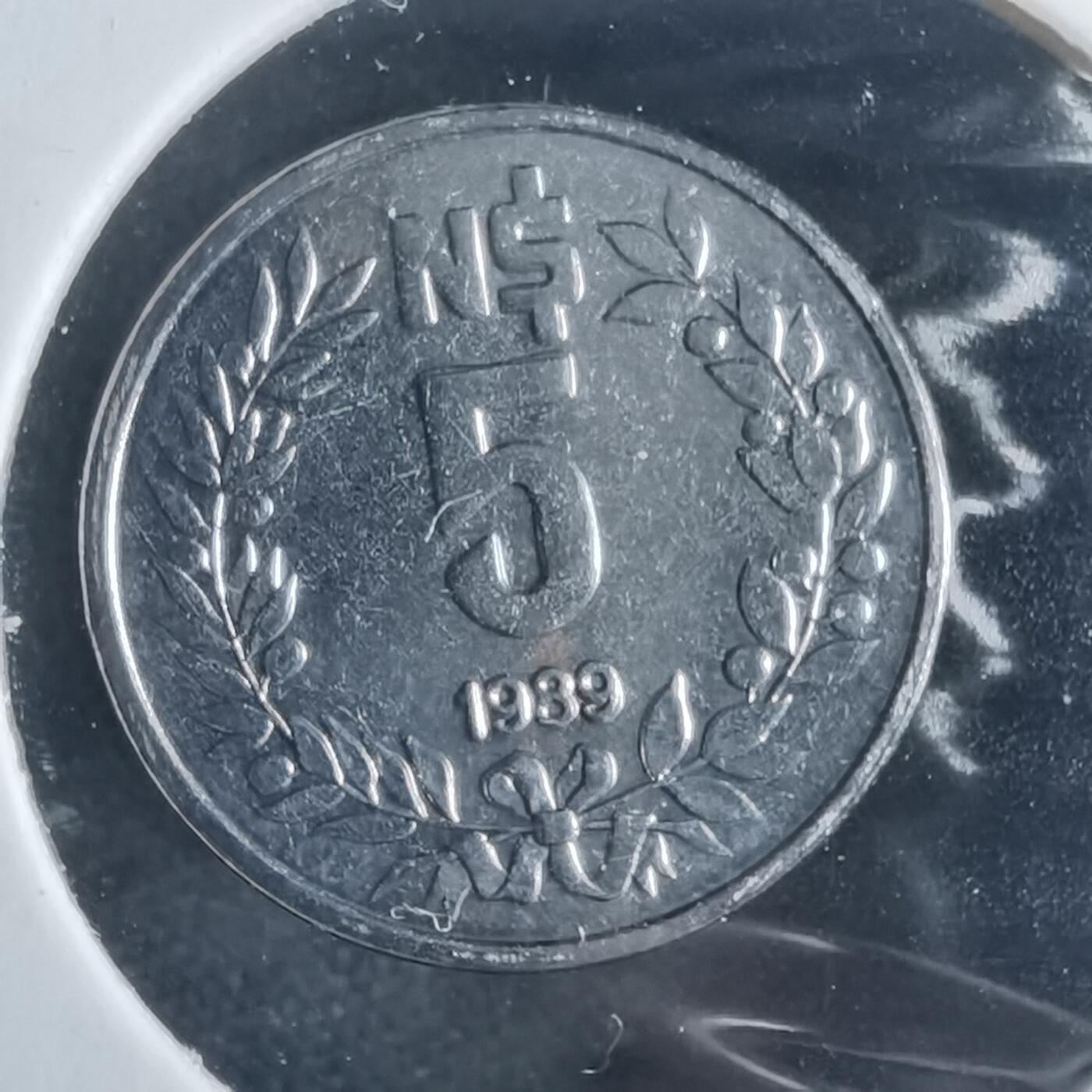 沼泽如烟--第970场 乌拉圭1989年5比索