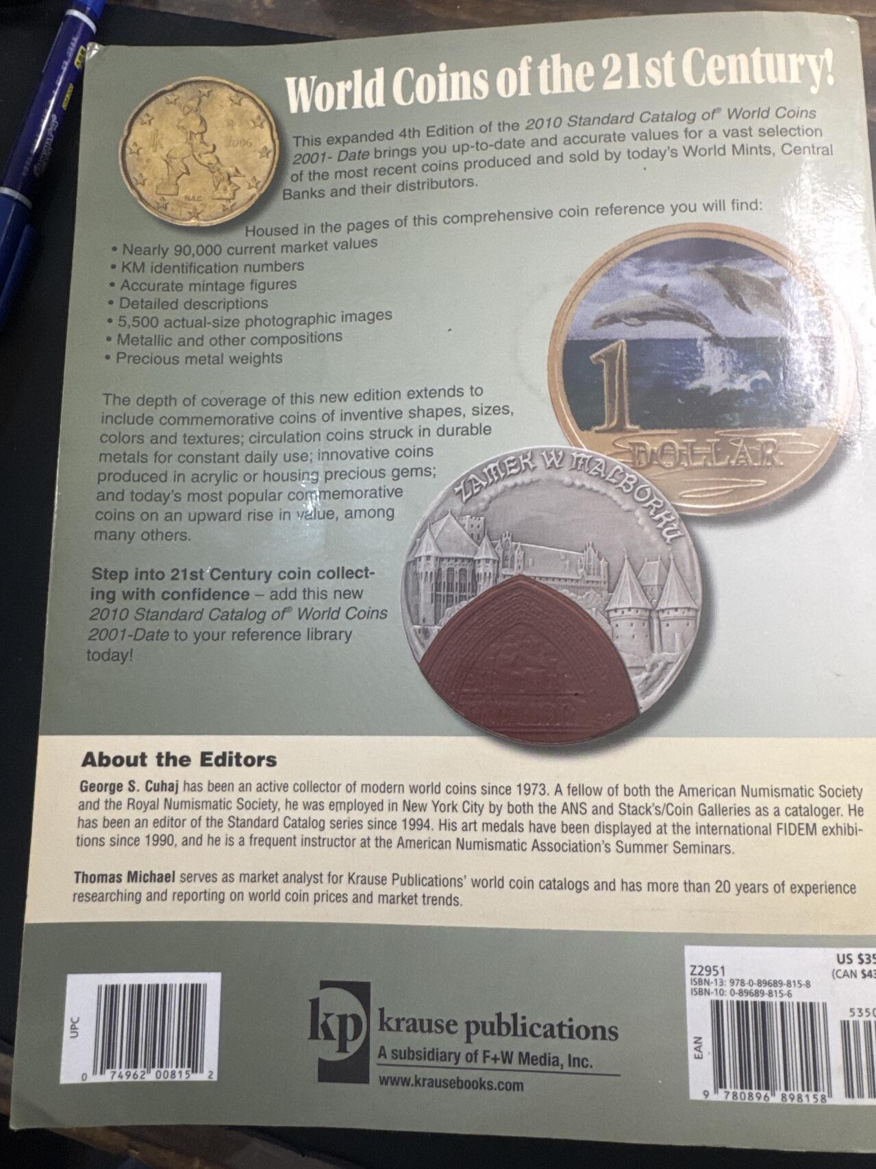 ❤️【币观天下】❤️ 第340期钱币拍卖- 2026.1.23周五晚上6点半场-长期征集拍品 克劳斯钱币目录2001至今第四版