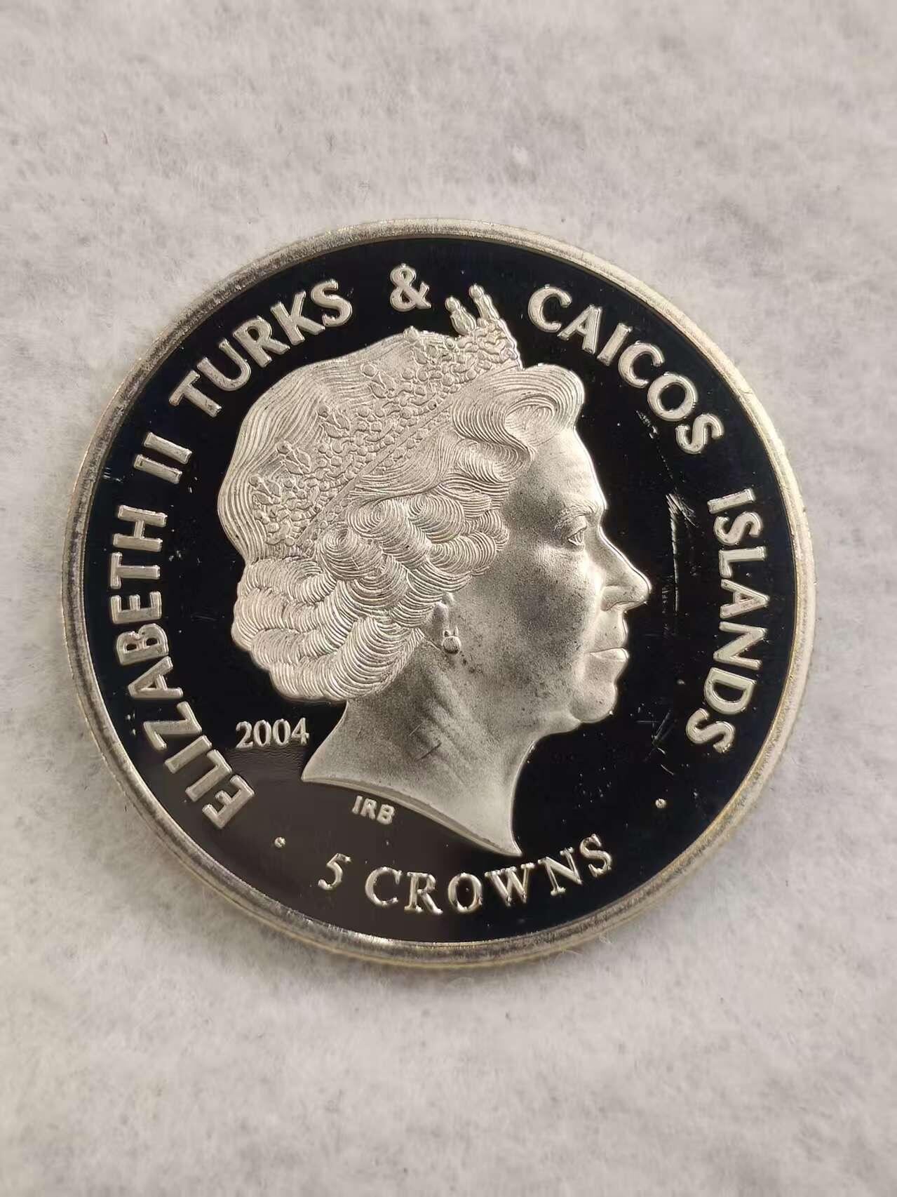 G&W世界散币，银币处理专场（第44场） 特克斯凯克斯2004年5克朗  英国王室珍宝 印度帝国王冠  专为1911年乔治五世在印度德里加冕仪式打造  克朗型