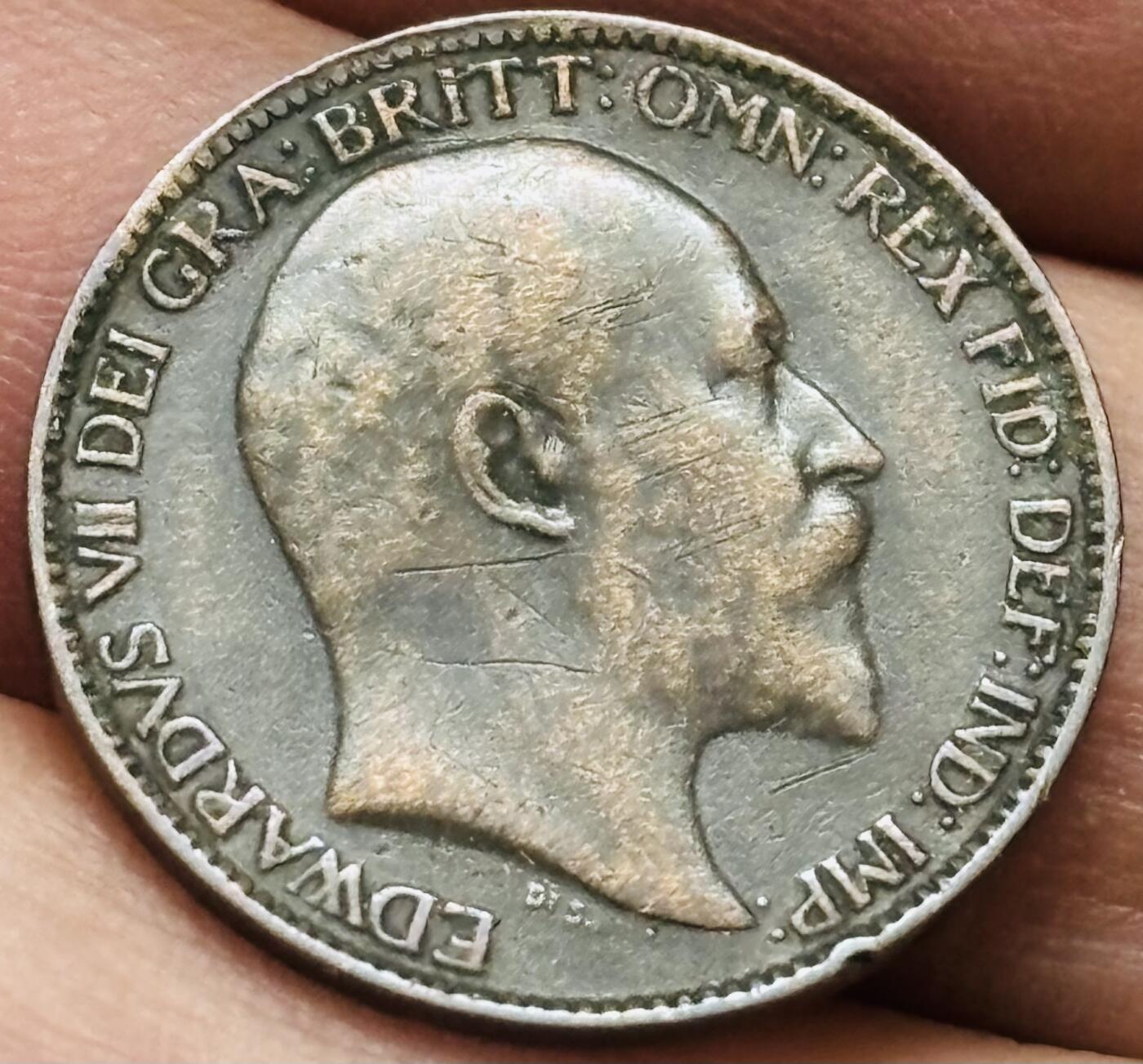 文馨钱币收藏 2026新年第四场（第 290 场）【长期接代拍品】 极美品 1903 年英国爱德华七世法新铜币