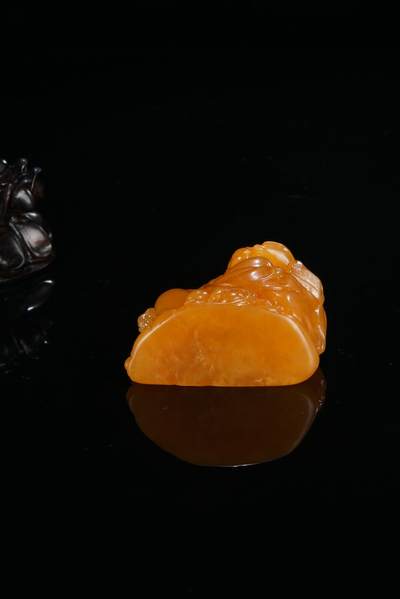 方寸藏珍·寿山田黄印章专场（一） - 寿山田黄石《狮子戏球》把件