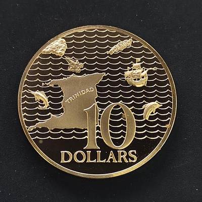 【全场包邮】纯粹捡漏拍497场-持续更新中 - 特立尼达和多巴哥1973年10元地图精制银币【42毫米35克92.5%】