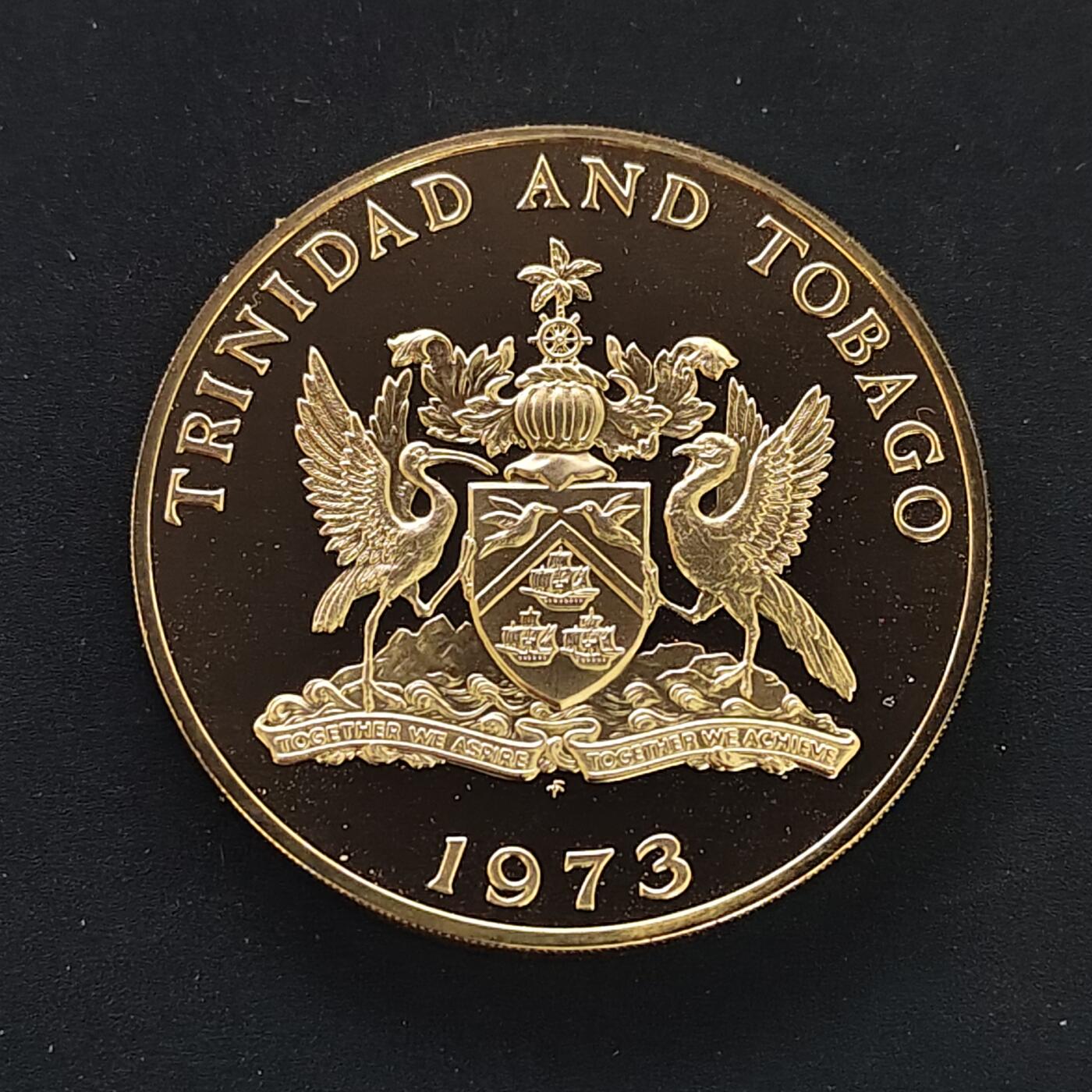 【全场包邮】纯粹捡漏拍497场-持续更新中 特立尼达和多巴哥1973年10元地图精制银币【42毫米35克92.5%】