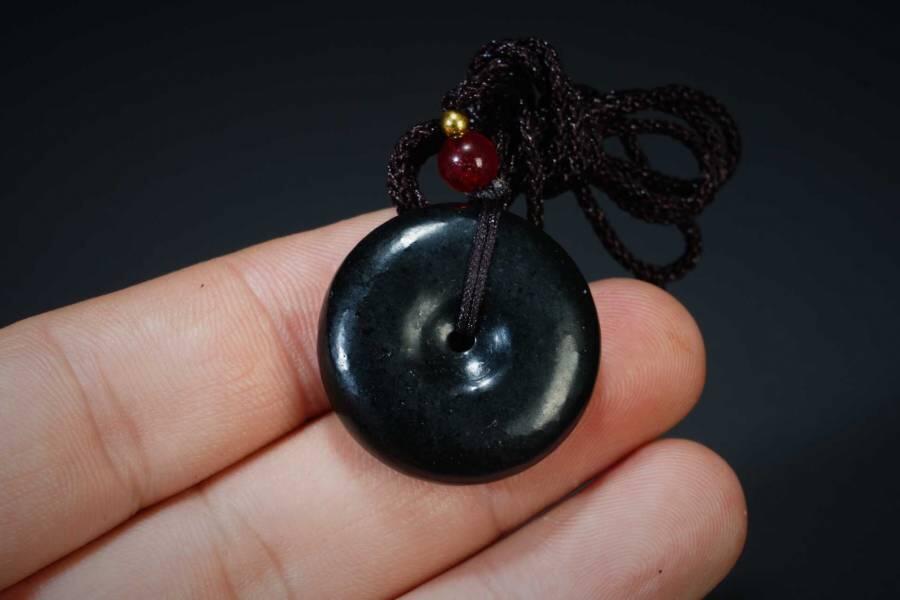 上海都达杂项专场五（全场包邮） 天然和田玉青玉平安扣挂件 附鉴定证书87-54