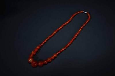 上海都达杂项专场五（全场包邮） - 天然红玛瑙项链 附鉴定证书87-289