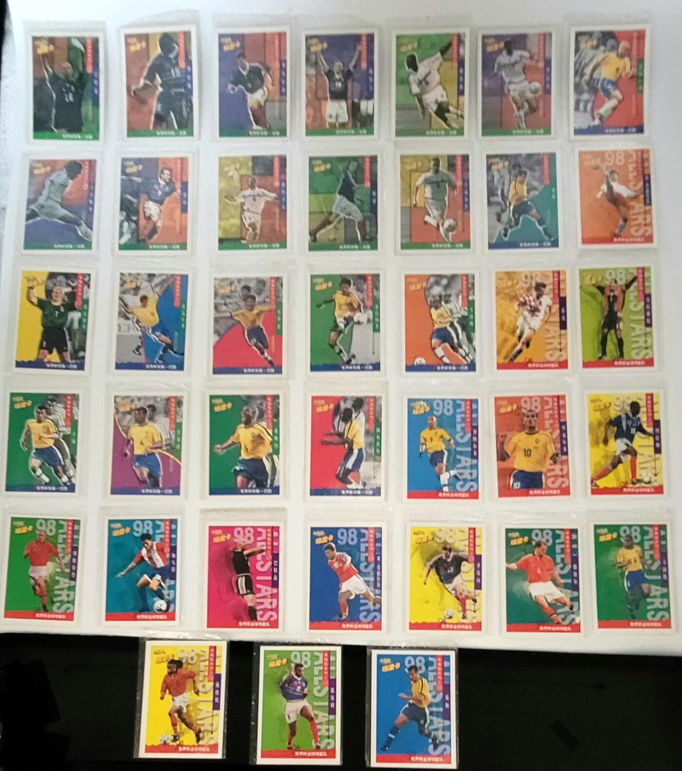 小虎队球星卡全套–带原版卡册，附带全套38枚全新未拆封裸卡，共两套。
