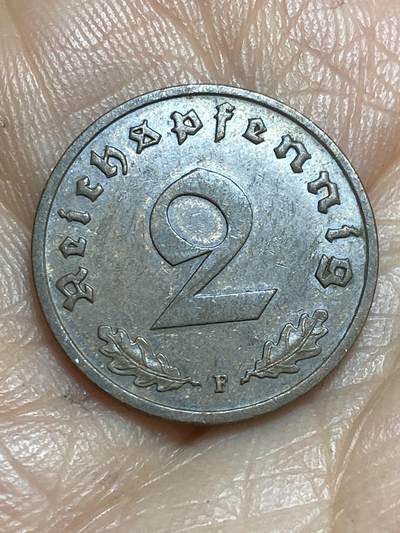 2026年第十三场(总第一百八十二场）外国好品散币场(免佣金) - 德意志第三帝国1938年2芬尼(F标，斯图加特造)