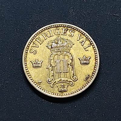 【全场包邮】纯粹捡漏拍496场-持续更新中 - 瑞典1907年奥斯卡二世25欧尔银币【17毫米2.42克60%】