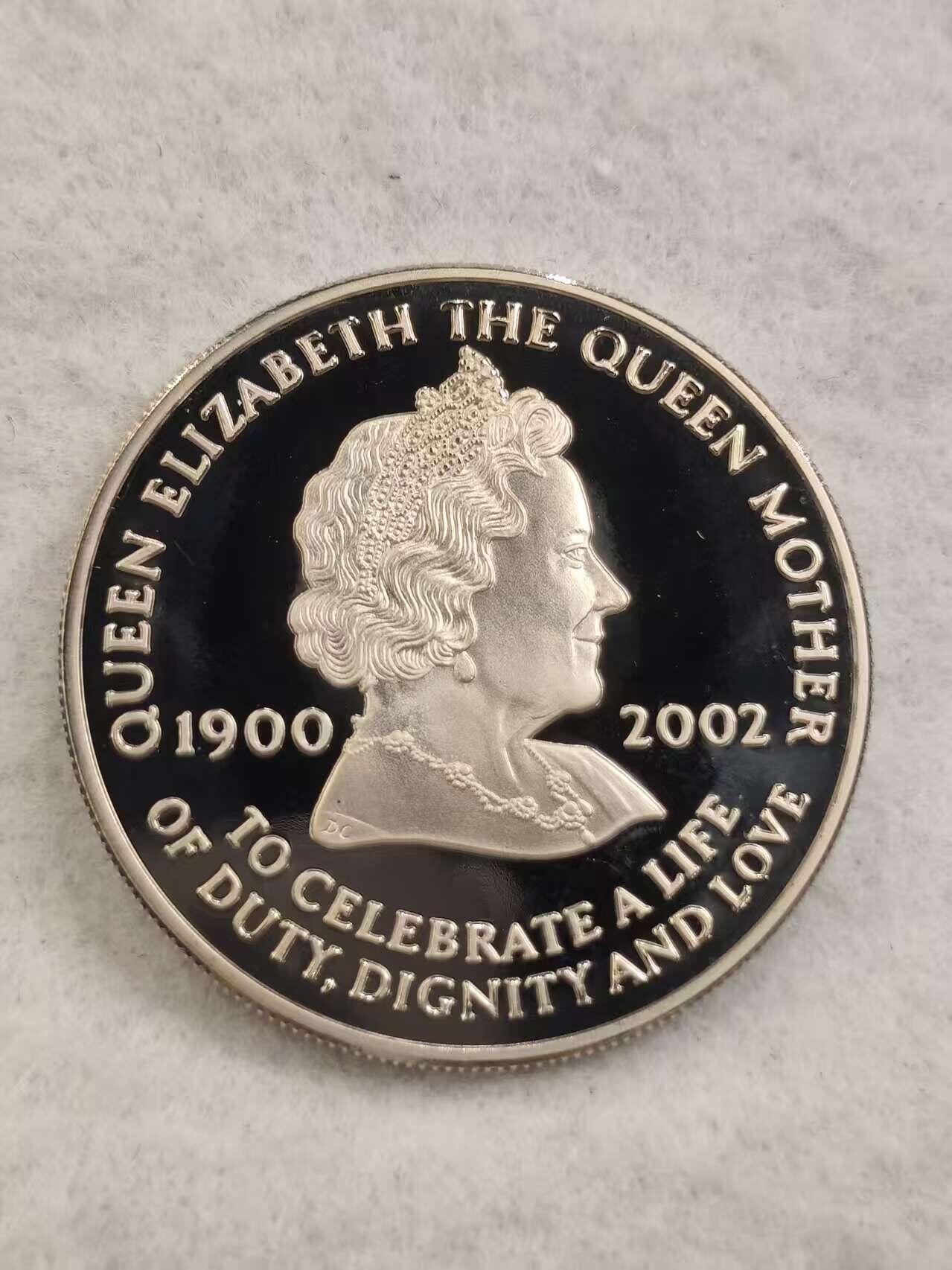 G&W世界散币，银币处理专场（第44场） 阿森松2002年50便士 伊丽莎白王太后逝世  克朗型