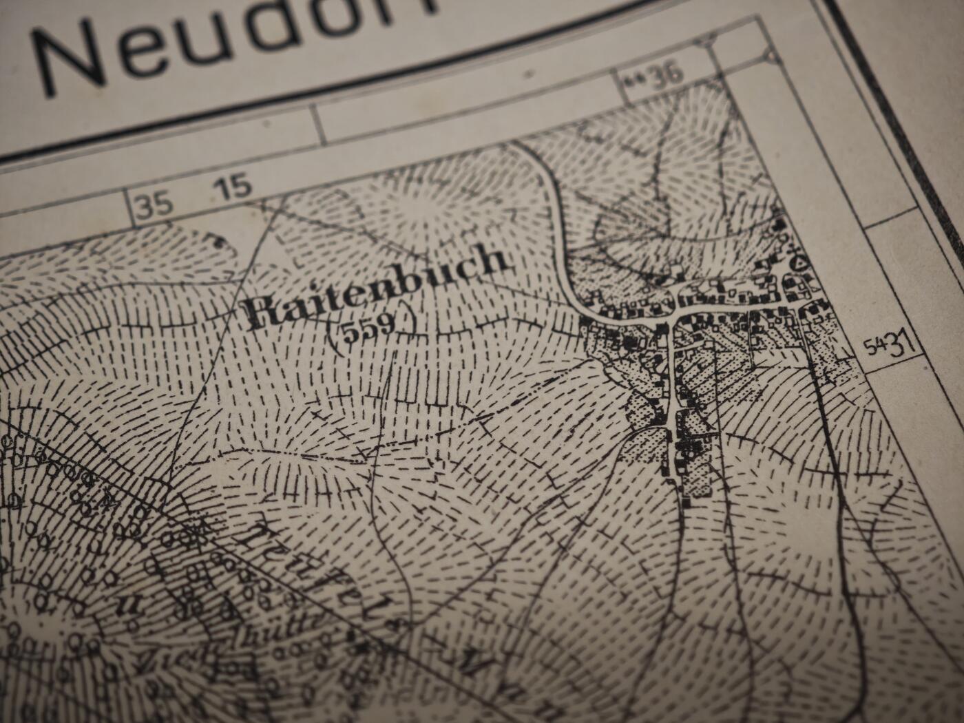 橙子收藏第一期 1938年二战德国巴伐利亚王国1:25000地形图（诺伊多夫410号图幅）