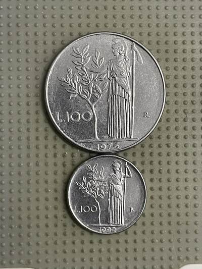 2026年第16场各国散币拍卖（总第166场） - 意大利100里拉大小2枚