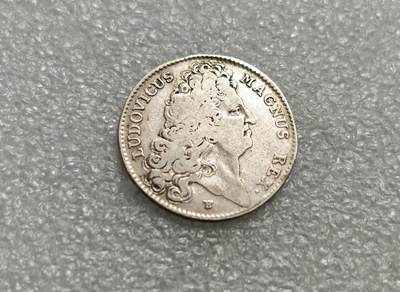 瓶子🏺第226期拍卖会 -  1707年法国太阳王路易十四JETON银质代币章  6.89克