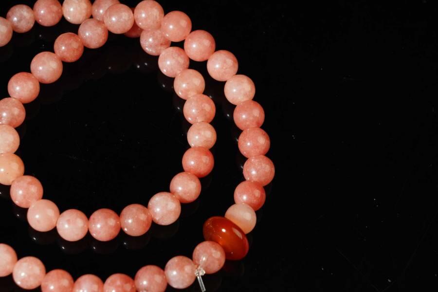 上海都达杂项专场五（全场包邮） 草莓晶双圈手串87-301