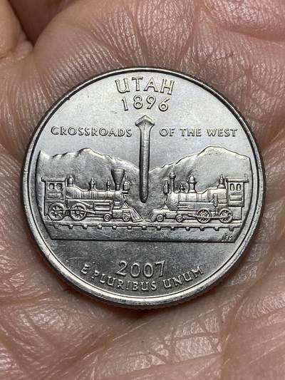 2026年第十三场(总第一百八十二场）外国好品散币场(免佣金) - 美国🇺🇸2007年1/4美元(州系列–犹他州纪念币，P标费城造)