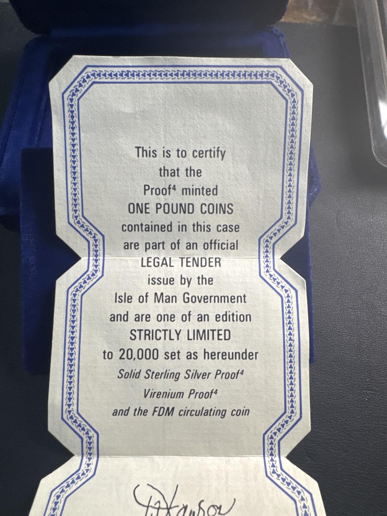 ❤️【币观天下】❤️ 第340期钱币拍卖- 2026.1.23周五晚上6点半场-长期征集拍品 马恩岛（英国）1979年1英镑3枚套三曲腿图镍（流通）/合金（精制）/银（精制）