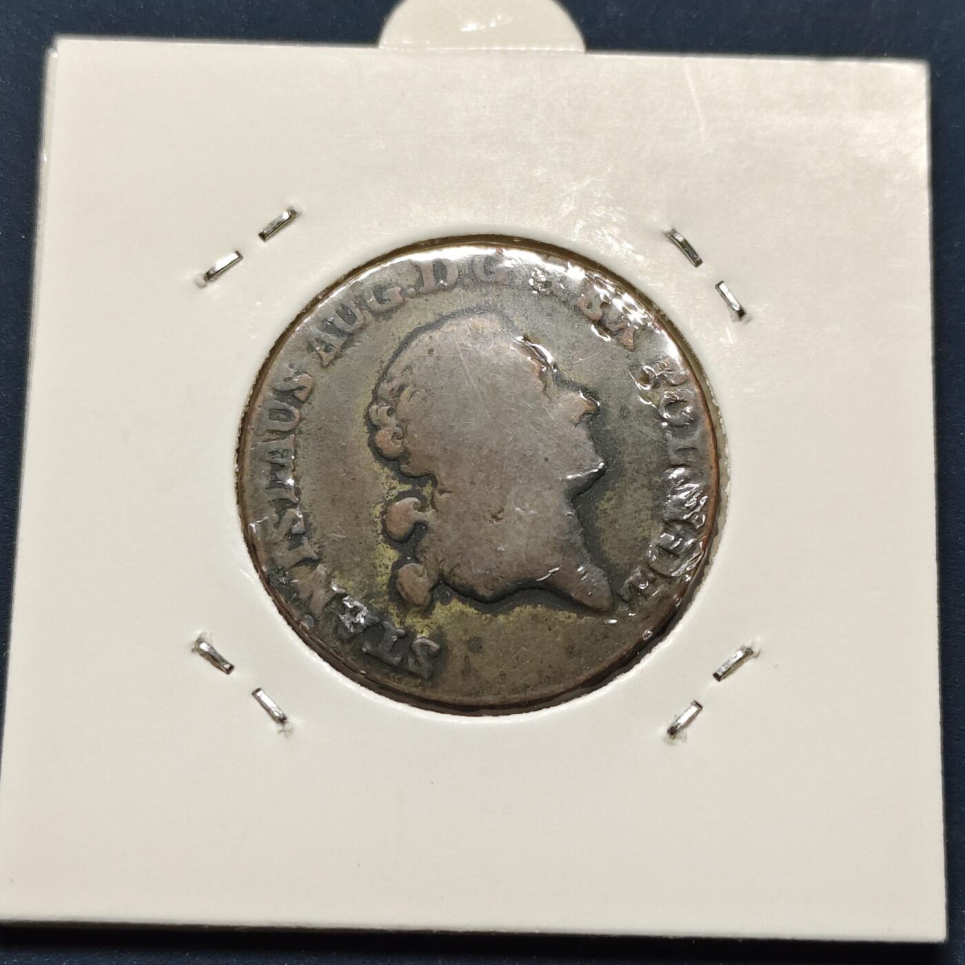 【全场包邮】纯粹捡漏拍496场-持续更新中 【古钱】波兰1788年斯坦尼斯瓦夫·奥古斯特3格罗申铜币