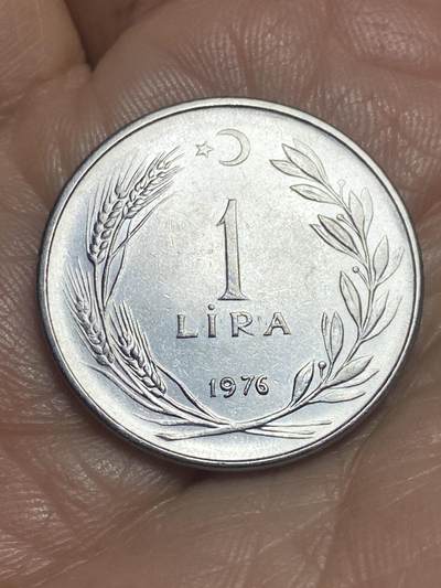 2026年第十三场(总第一百八十二场）外国好品散币场(免佣金) - 土耳其🇹🇷1976年1里拉(第五套第三版，7克版)