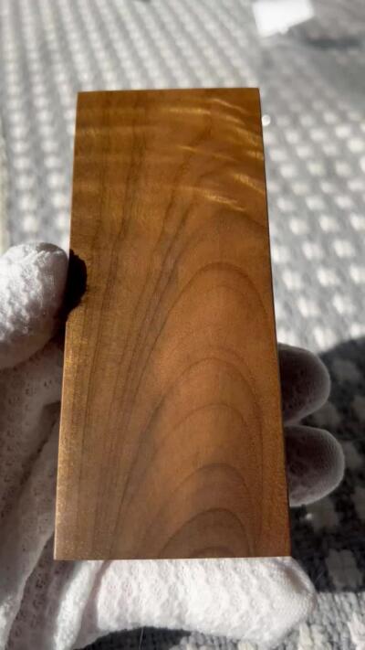 零元拍：B35金丝楠平安无事牌，3D立体水波香喷喷的小金砖，金光闪闪，124.5/52.5/13.5MM