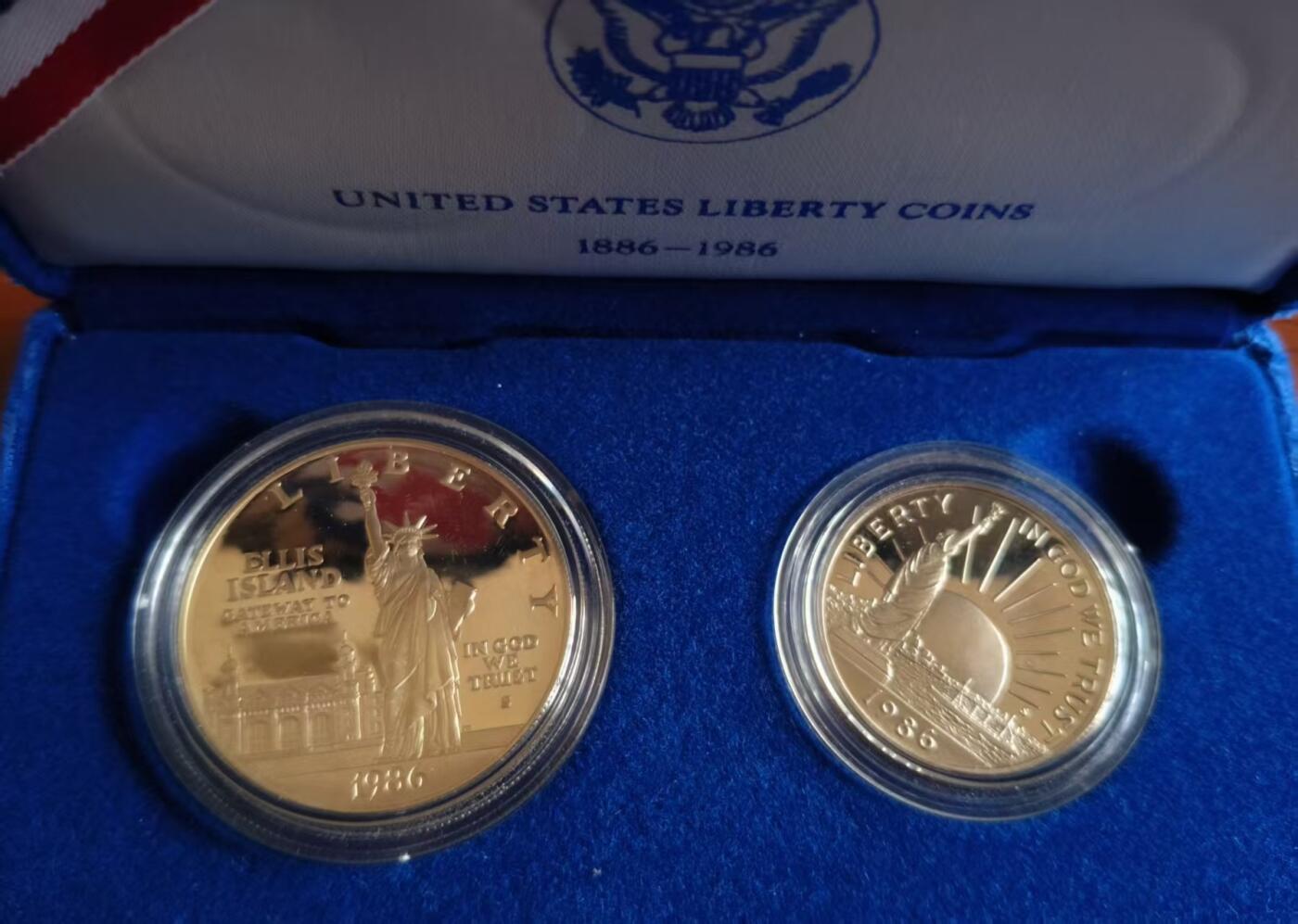 ❤️【币观天下】❤️ 第340期钱币拍卖- 2026.1.23周五晚上6点半场-长期征集拍品 美国1986年自由女神百年套装