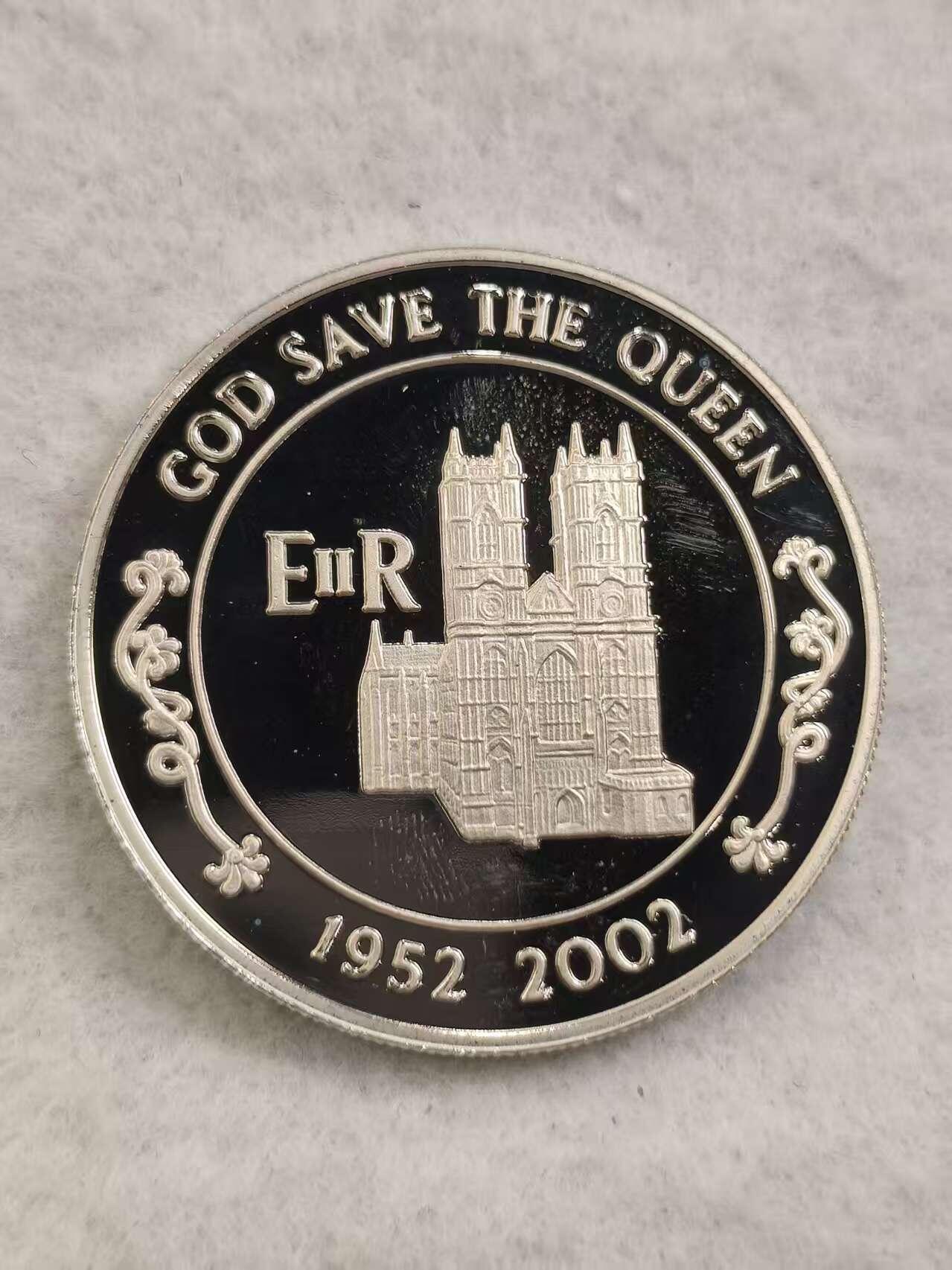 G&W世界散币，银币处理专场（第44场） 阿森松2002年50便士 伊丽莎白二世登基50周年   克朗型