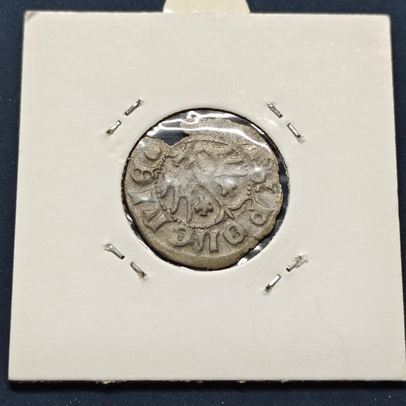 【全场包邮】纯粹捡漏拍496场-持续更新中 【古钱】波兰早期十五世纪无年份1/2格罗申银币