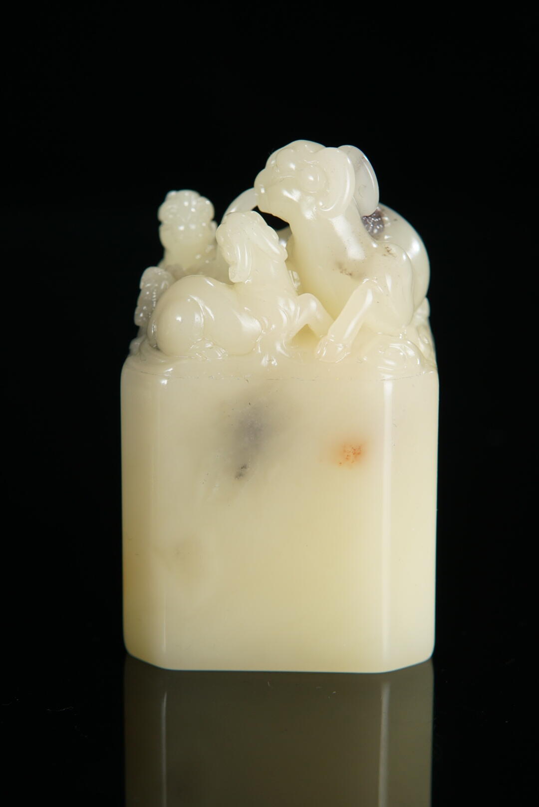 方寸藏珍·寿山田黄印章专场（一） 寿山芙蓉石《三阳开泰》钮章