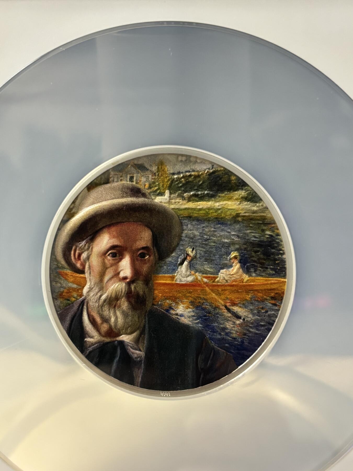 第189期拍卖 库克2024年绘画大师雷诺阿银币NGC-PF70首无盒无证书，9999银，发行999枚