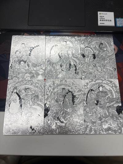 秋萤阁第43期 (1月23号周五晚上21点截拍，欢迎竞拍)  - 扈裳元辰 扈三娘 全套6张 线稿 粗闪