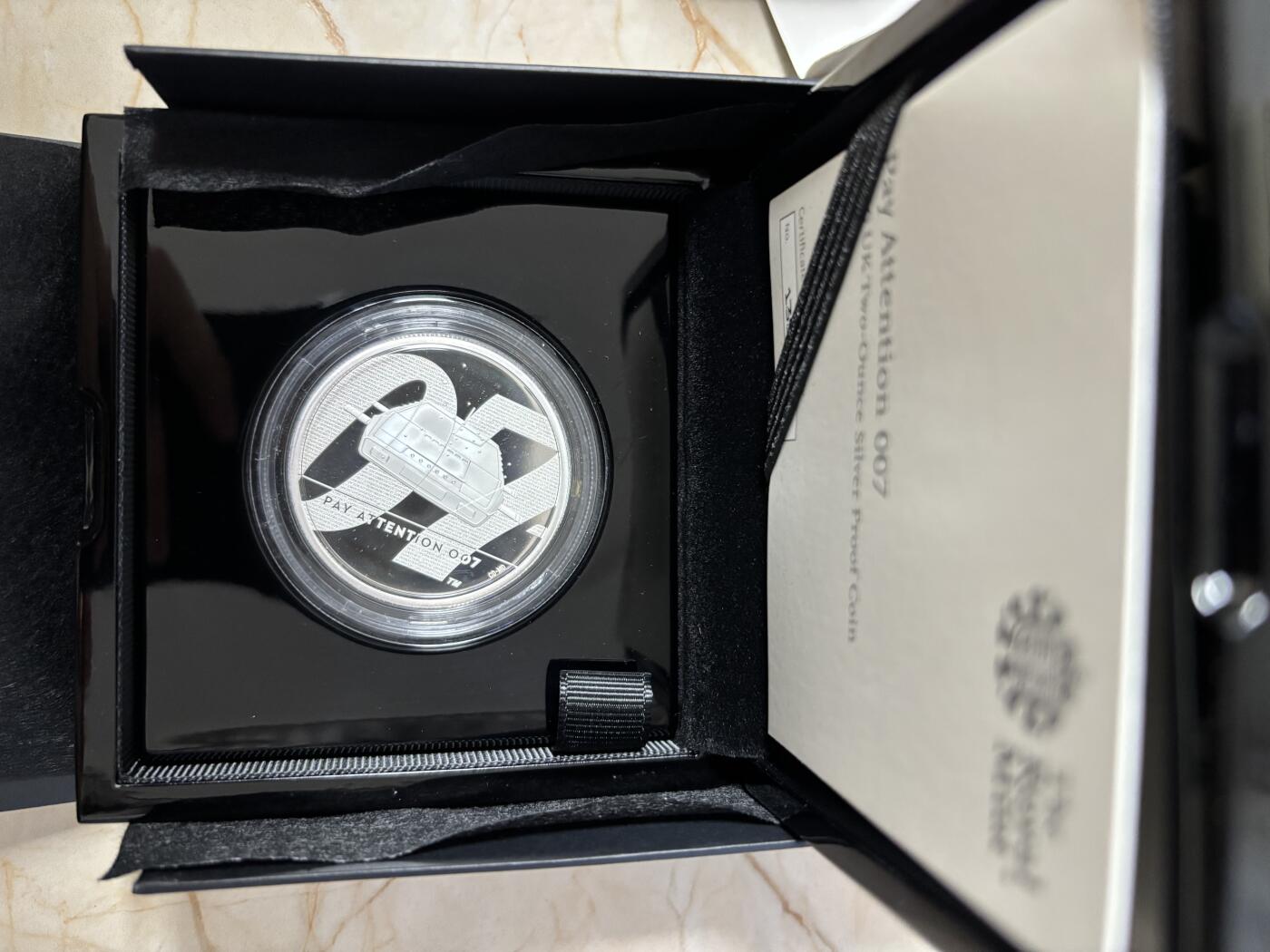 第189期拍卖 英国2020年007系列2永远的詹姆斯邦德2盎司银币，999银，发行2007枚