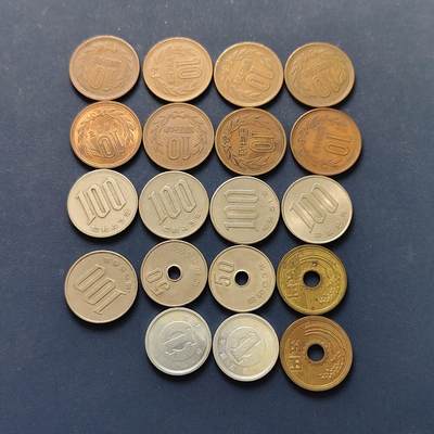 【全场包邮】纯粹捡漏拍496场-持续更新中 - 日本各年份散币19枚一组