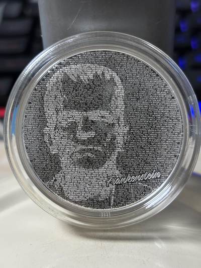 第189期拍卖 - 库克2023玛丽雪莱的《弗兰肯斯坦》1盎司纪念银币，9999银，发行1818枚