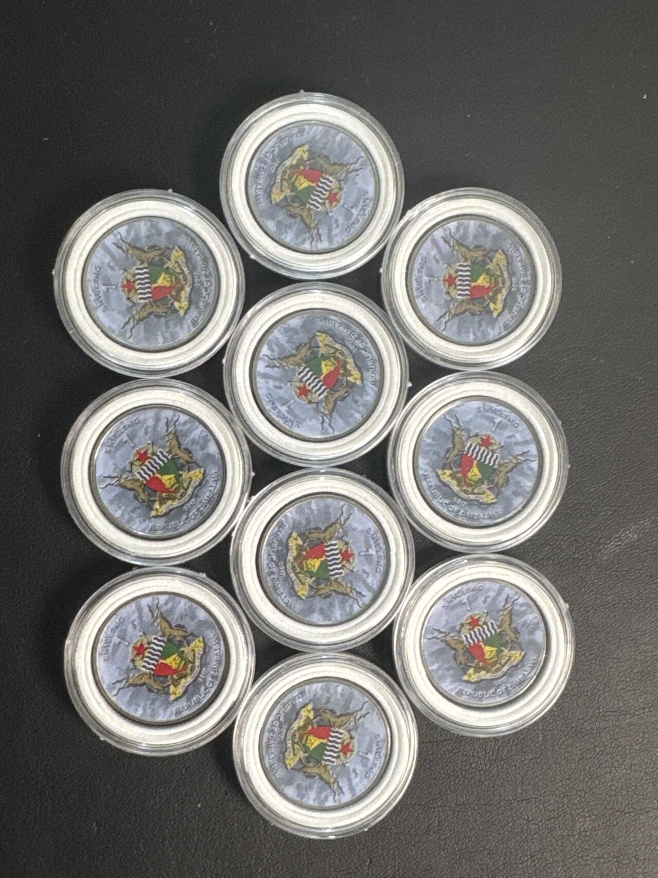 ❤️【币观天下】❤️ 第340期钱币拍卖- 2026.1.23周五晚上6点半场-长期征集拍品 津巴布韦二战飞机彩色纪念币10枚一套