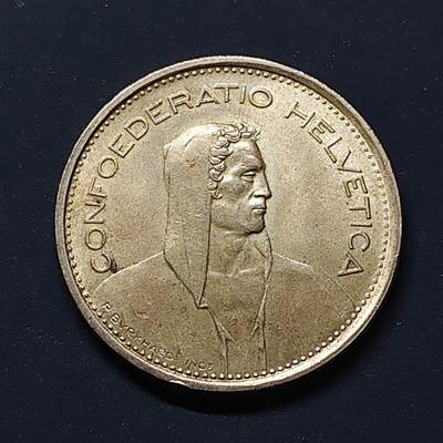 【全场包邮】纯粹捡漏拍497场-持续更新中 - 瑞士1967年威廉退尔5法郎银币【31毫米15克83.5%】