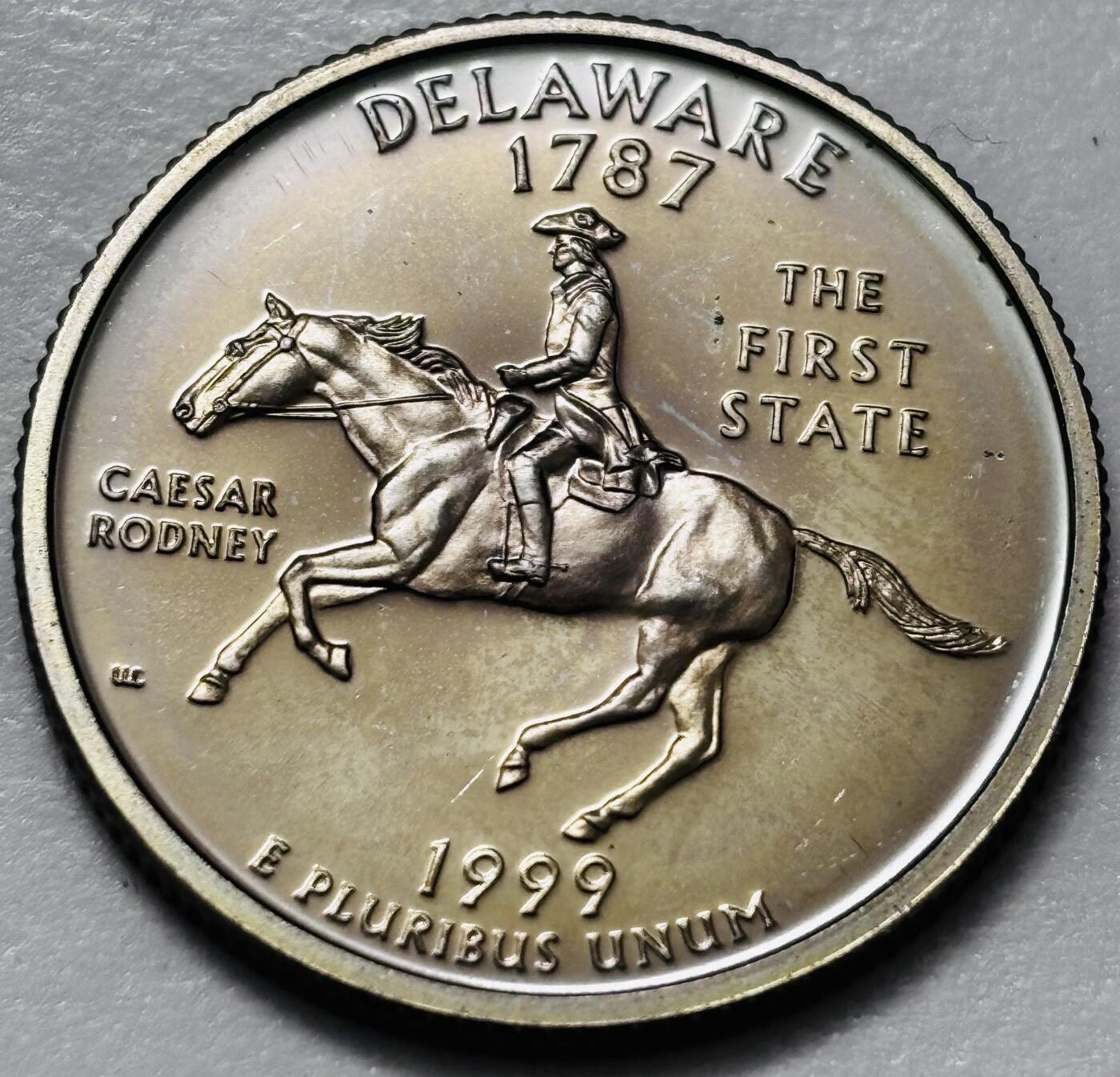 文馨钱币收藏 2026新年第四场（第 290 场）【长期接代拍品】 全新1999年美国特拉华州25美分精制币