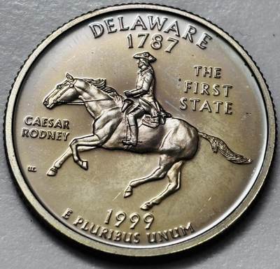 文馨钱币收藏 2026新年第四场（第 290 场）【长期接代拍品】 - 全新1999年美国特拉华州25美分精制币