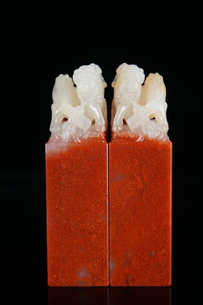 方寸藏珍·寿山田黄印章专场（一） - 寿山高山石《麒麟献瑞》印章