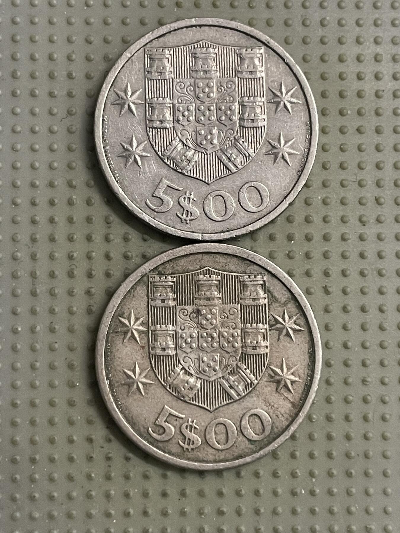 2026年第16场各国散币拍卖（总第166场） 葡萄牙5埃斯库多2枚