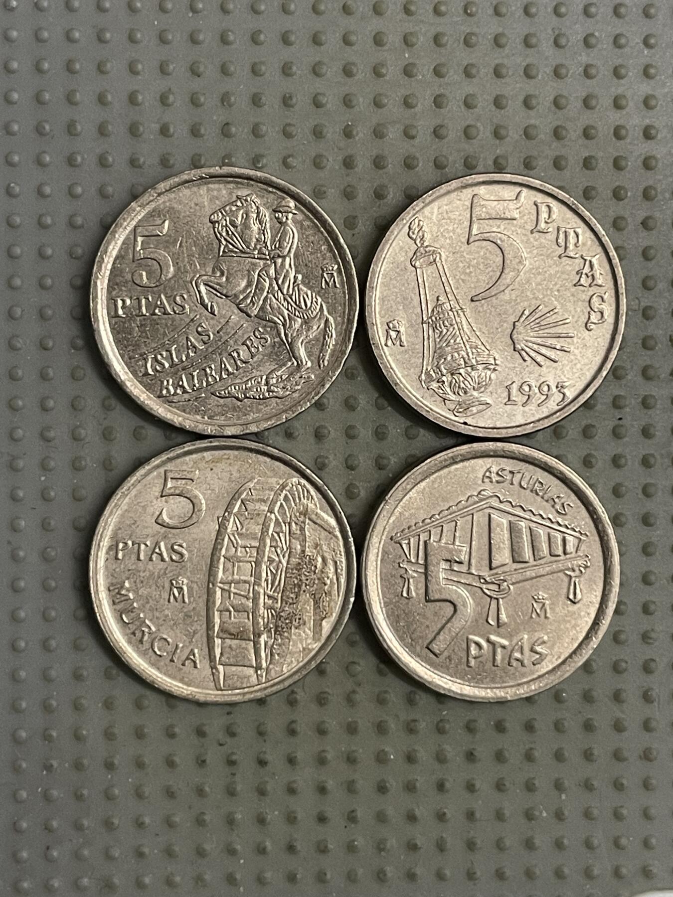 2026年第16场各国散币拍卖（总第166场） 西班牙5比赛塔纪念币4枚