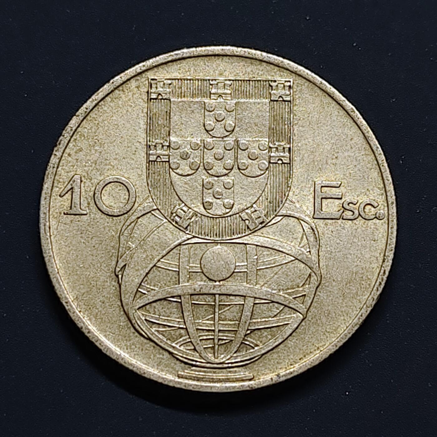 【全场包邮】纯粹捡漏拍497场-持续更新中 葡萄牙1955年帆船10埃斯库多银币【30毫米12.5克68%】