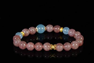 上海都达杂项专场五（全场包邮） - 草莓晶手串87-300