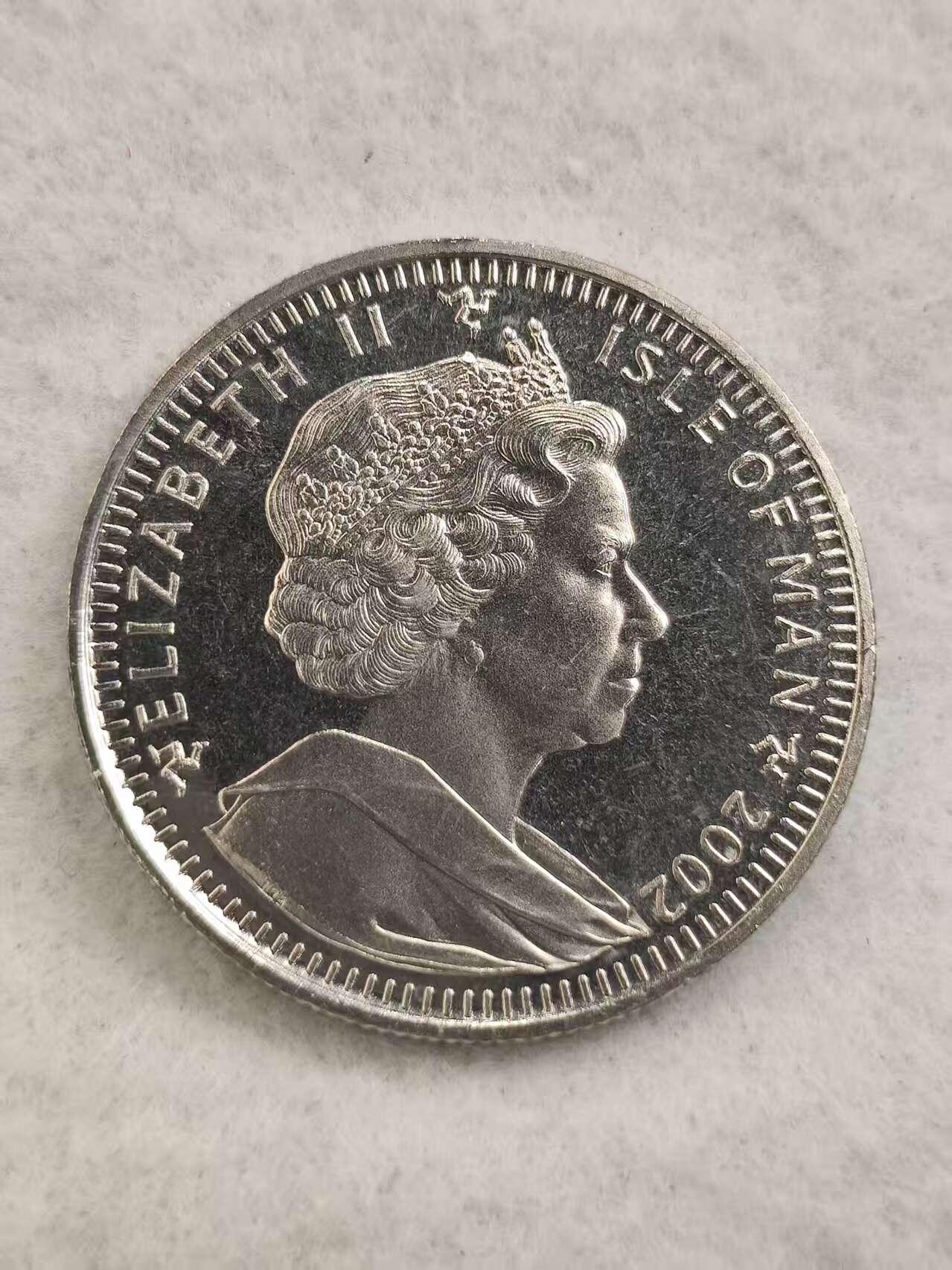 G&W世界散币，银币处理专场（第44场） 马恩岛2002年1克朗 伊丽莎白王太后生平与时代  晚年修养↓ 梅伊城堡  克朗型