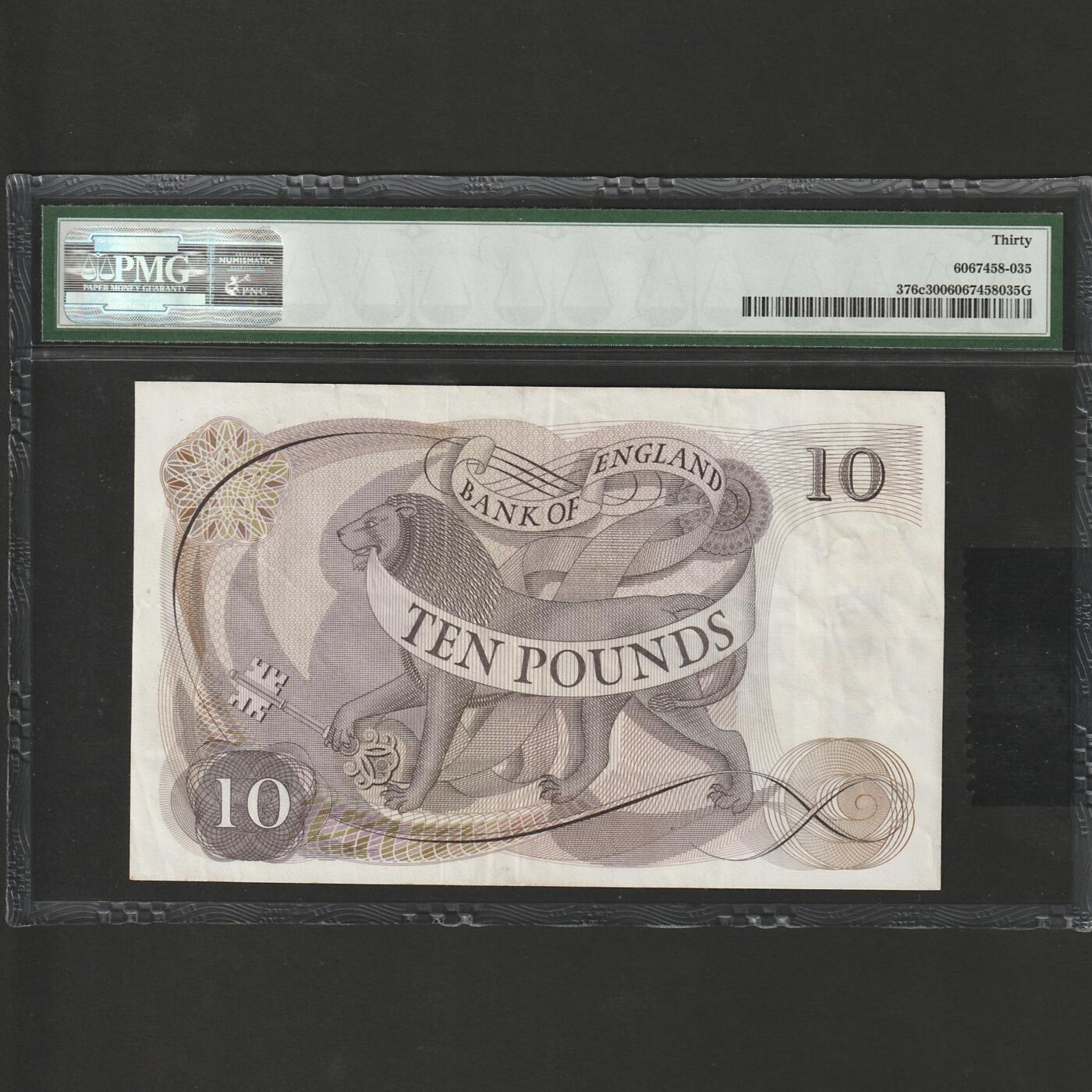 【1.26】世界纸币*第11期 英格兰银行10英镑，PMG 30