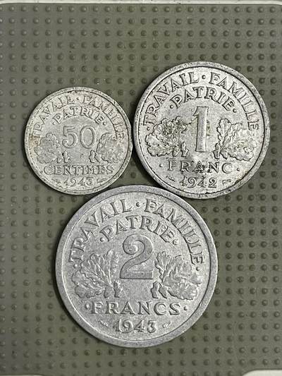 2026年第17场各国散币拍卖（总第167场） - 维希法国3枚