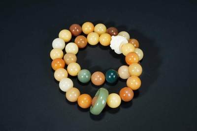 上海都达杂项专场五（全场包邮） - 多彩菩提圆珠双圈手串87-280