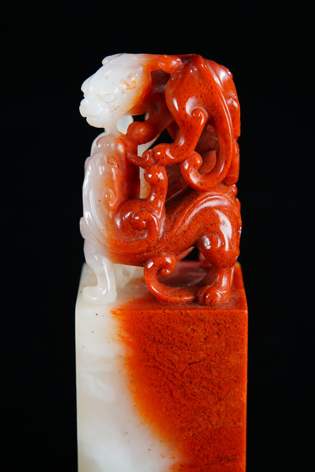 方寸藏珍·寿山田黄印章专场（一） 寿山高山石《三螭献瑞》印章