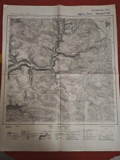 橙子收藏第一期 - 1938年二战德国巴伐利亚王国1:25000地形图（诺伊多夫410号图幅）